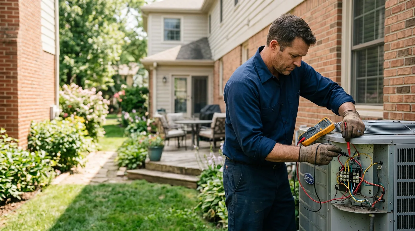 HVAC technician working near Little Valley, NY